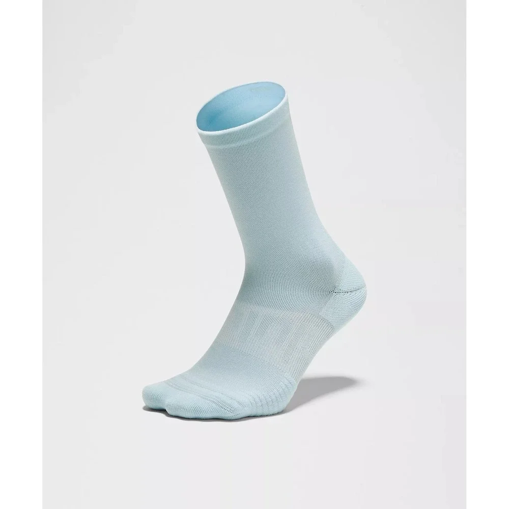 Lululemon-Unisex Power Stride Crew Socks 3 Pack-Foam Cloud/Clubhouse Blue/White